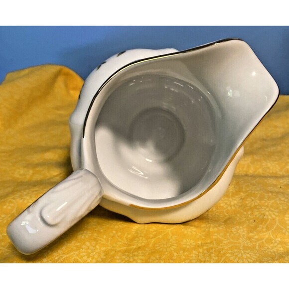 Johann Haviland Creamer Cream Pitcher Traditions Fine China MOSS ROSE Gold Trim - Picture 6 of 8